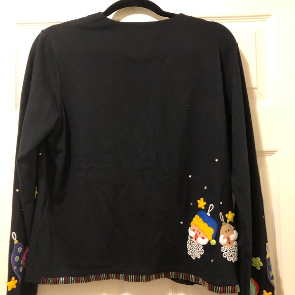 Vtg Beaer Beaded Christmas Sweater Size Medium - Picture 9 of 11